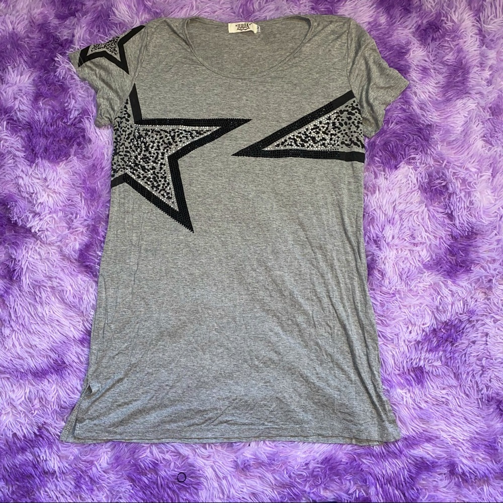 Grey Rhinestone Tunic